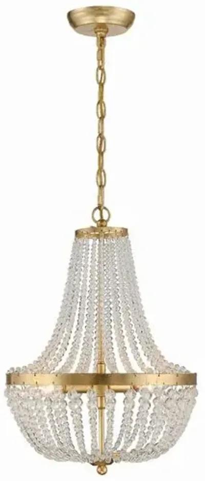 Rylee 3 Light Mini Chandelier - Crystorama - Gold