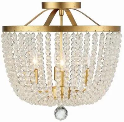 Rylee 4 Light Semi Flush Mount - Crystorama - Gold