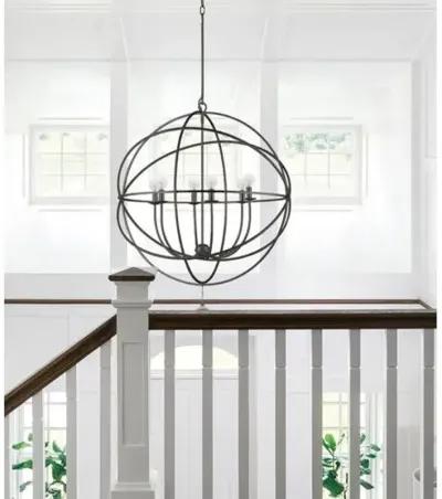 Solaris 6 Light Sphere Chandelier - Crystorama - Brown