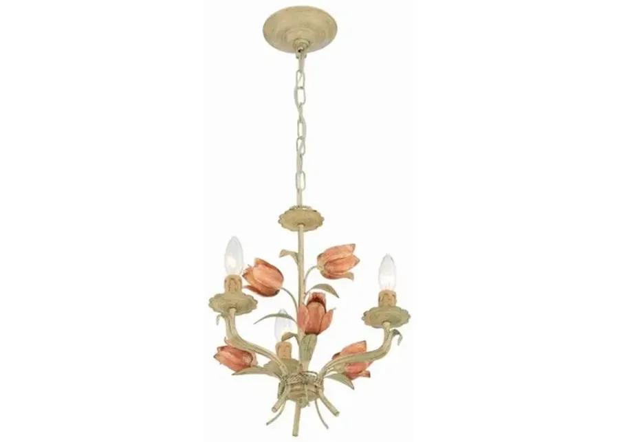 Southport 3 Light Mini Chandelier - Sage Rose - Crystorama - Pink