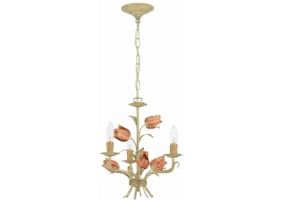 Southport 3 Light Mini Chandelier - Sage Rose - Crystorama - Pink