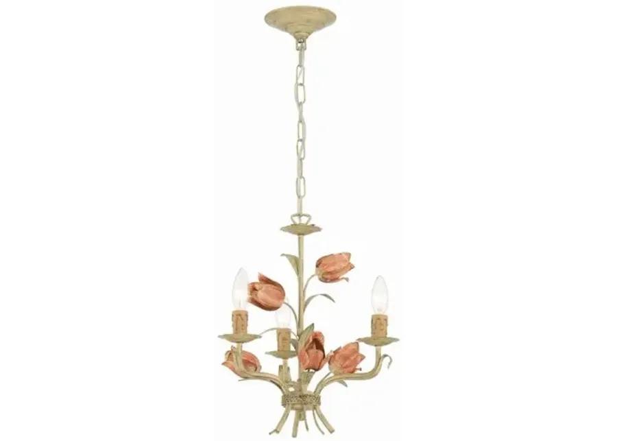 Southport 3 Light Mini Chandelier - Sage Rose - Crystorama - Pink