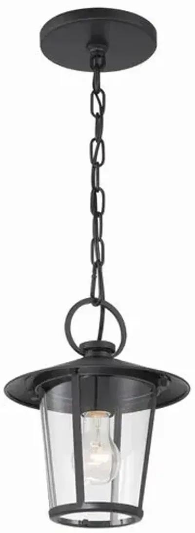 Andover 1 Light Outdoor Pendant - Matte Black - Crystorama