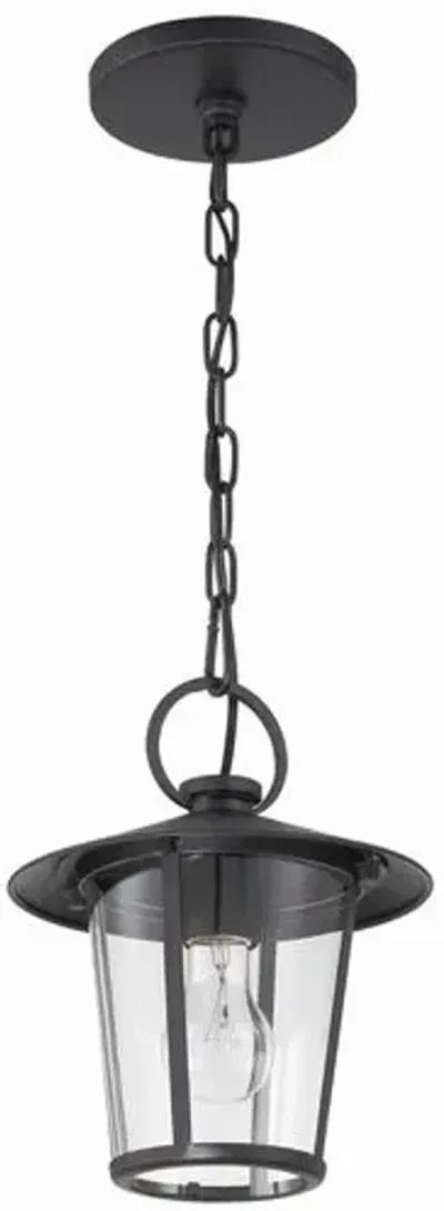 Andover 1 Light Outdoor Pendant - Matte Black - Crystorama