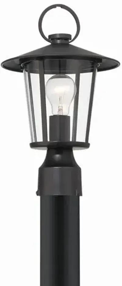 Andover 1-Light Outdoor Post Light - Matte Black - Crystorama