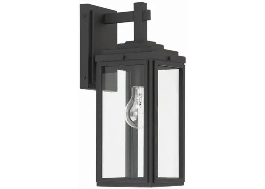 Byron 1 Light Outdoor Sconce - Crystorama - Black