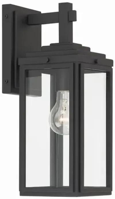 Byron 1 Light Outdoor Sconce - Crystorama - Black