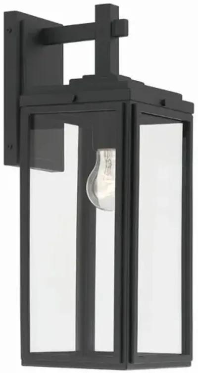 Byron 1 Light Outdoor Sconce - Crystorama - Black