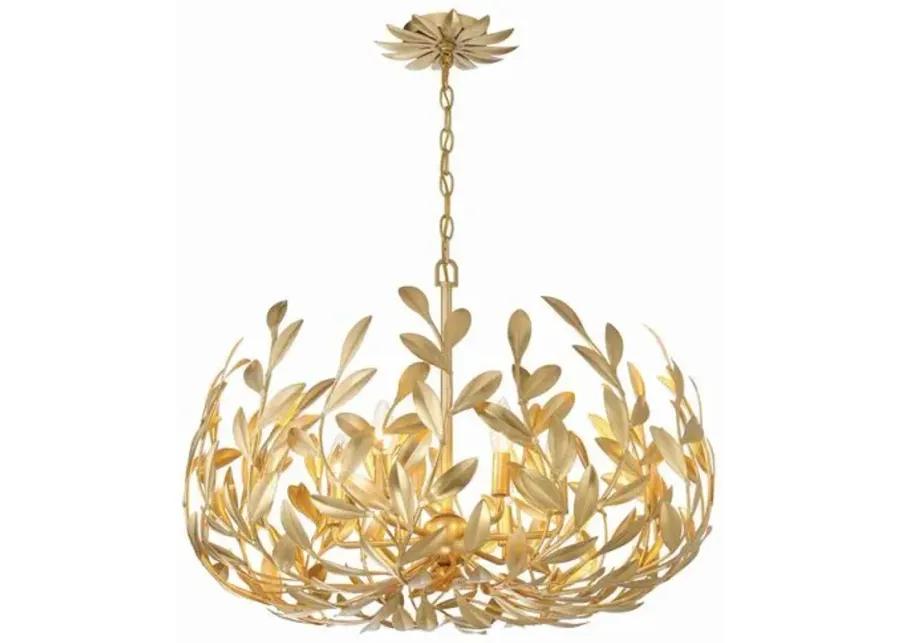 Broche 6 Light Chandelier - Crystorama - Gold