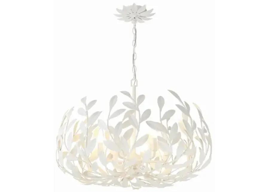 Broche 6 Light Chandelier - Crystorama - White