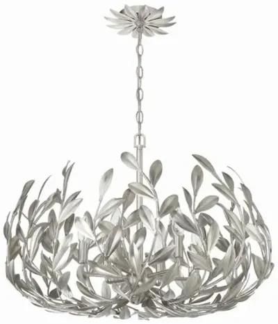 Broche 6 Light Chandelier - Crystorama - Silver