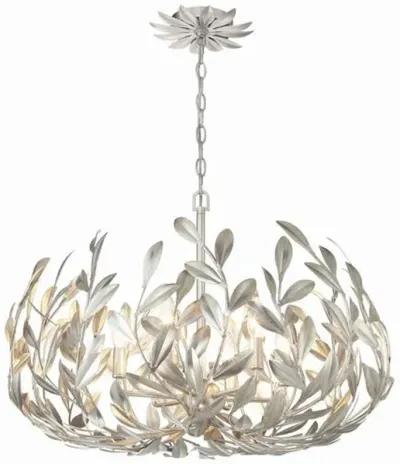 Broche 6 Light Chandelier - Crystorama - Silver