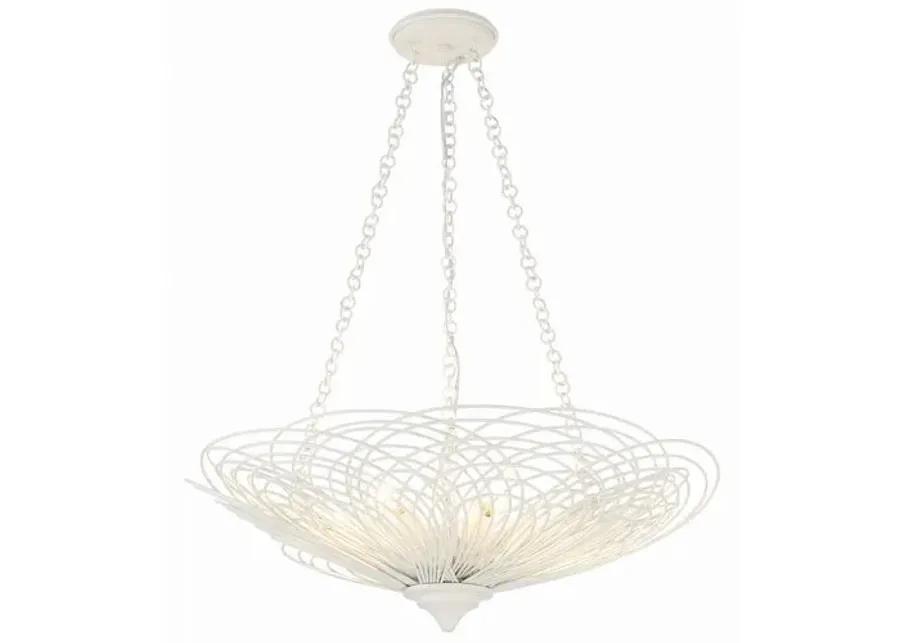 Doral 6 Light Chandelier - Crystorama - White