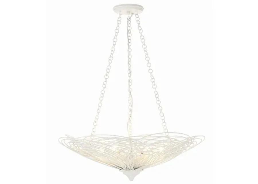 Doral 6 Light Chandelier - Crystorama - White