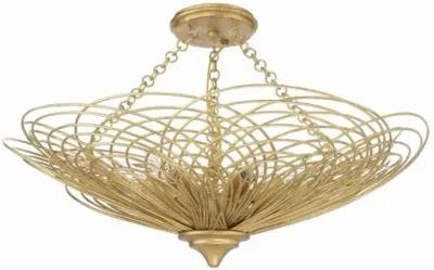 Doral 6 Light Semi Flush Mount - Crystorama - Gold