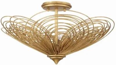 Doral 3 Light Semi Flush Mount - Crystorama - Gold