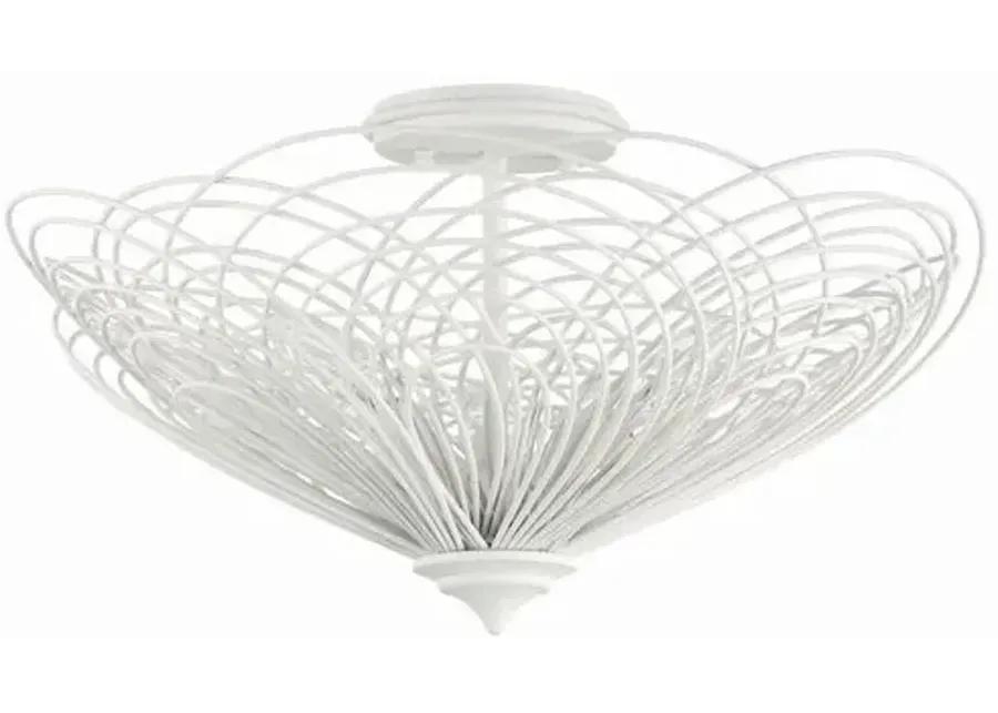 Doral 3 Light Semi Flush Mount - Crystorama - White