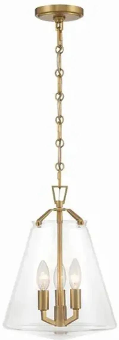 Voss 3 Light Mini Chandelier - Crystorama - Gold