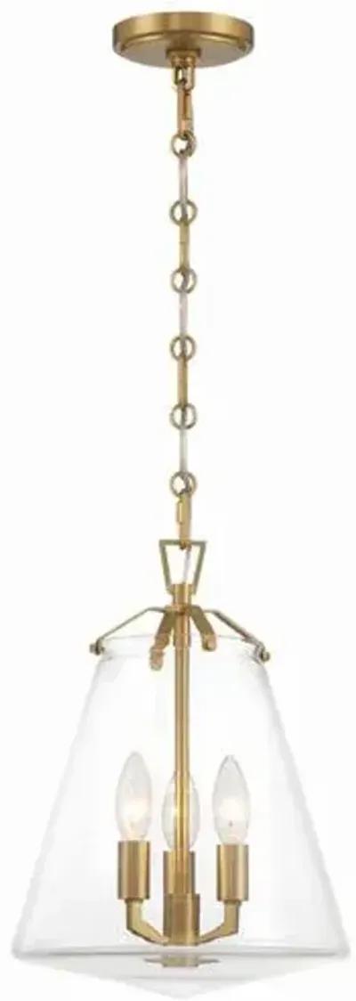 Voss 3 Light Mini Chandelier - Crystorama - Gold