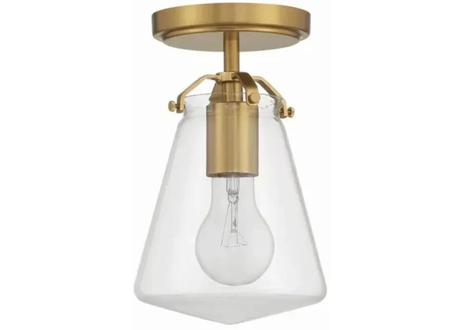 Voss 1 Light Semi Flush Mount - Crystorama - Gold