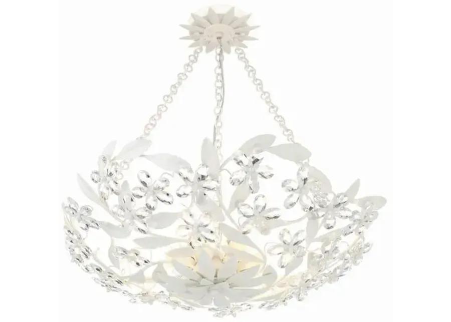 Marselle 6 Light Chandelier - Crystorama - White