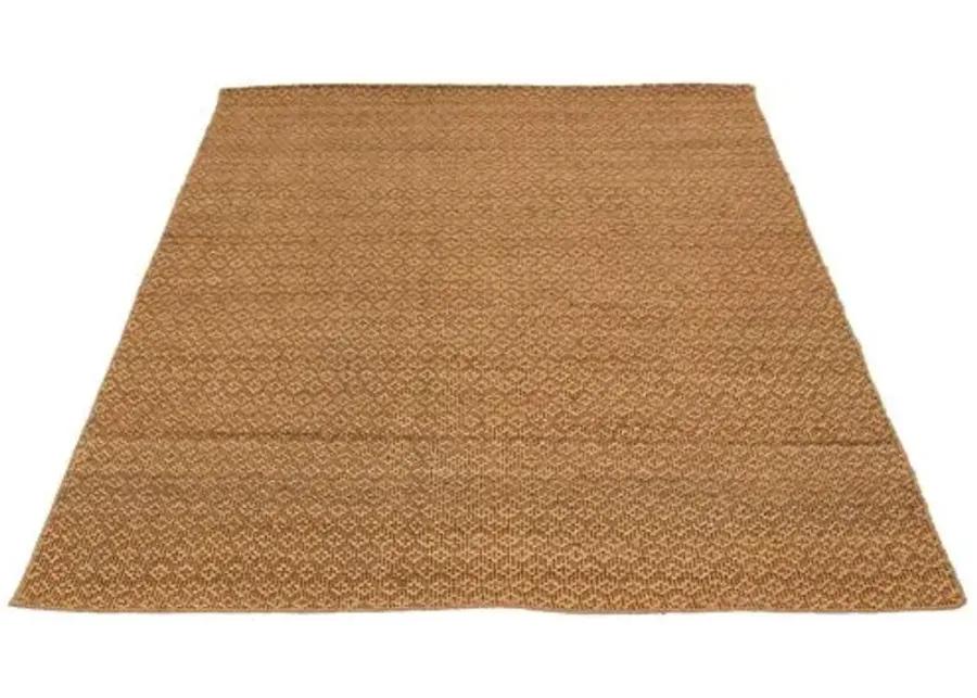 Palas Denizli Tan Kilim - 6'7" x 9'2" - ECARPETGALLERY - Brown