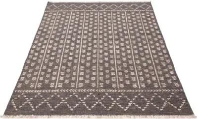 Marrakech Grey Kilim - 6'10" x 9'10" - ECARPETGALLERY - Gray