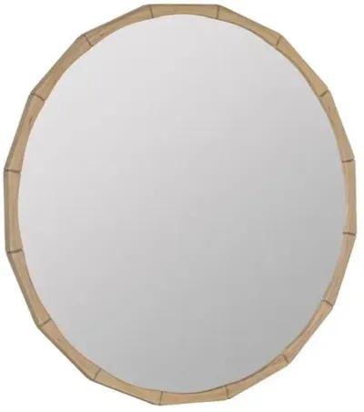 Gibson Bamboo Round Wall Mirror - Natural Honey