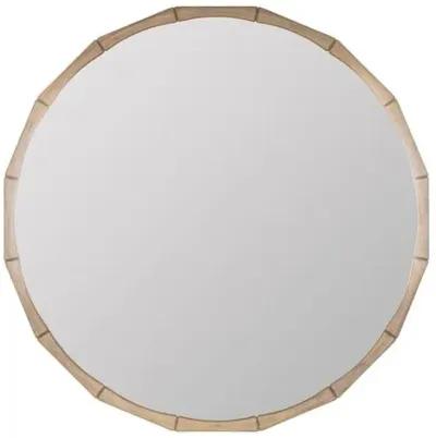 Gibson Bamboo Round Wall Mirror - Natural Honey