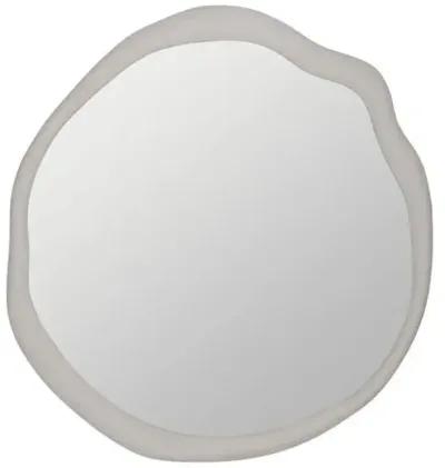 Ashly Organic Round Wall Mirror - White