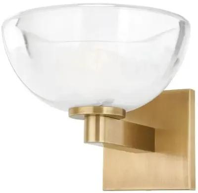 Valen 7.25" Wall Sconce - Glass/Patina Brass - Gold