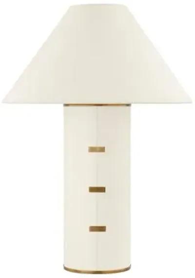 Bond Table Lamp - Ivory/Patina Brass - Gold