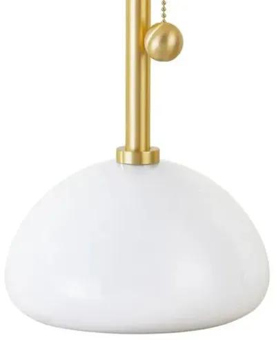 Cortney Table Lamp - Opal Glass/Aged Brass - Home Ec. for Mitzi - Gold