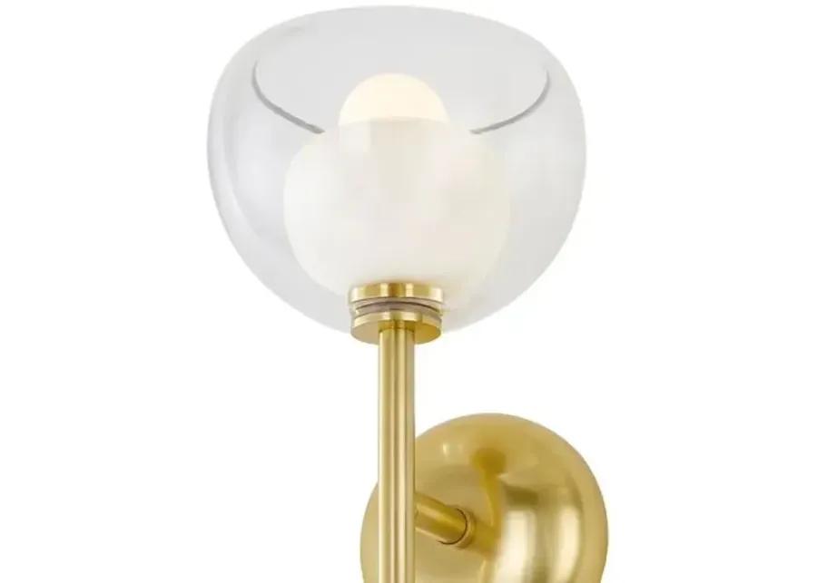 Cortney 17.25" Wall Sconce - Aged Brass - Home Ec. for Mitzi - Gold