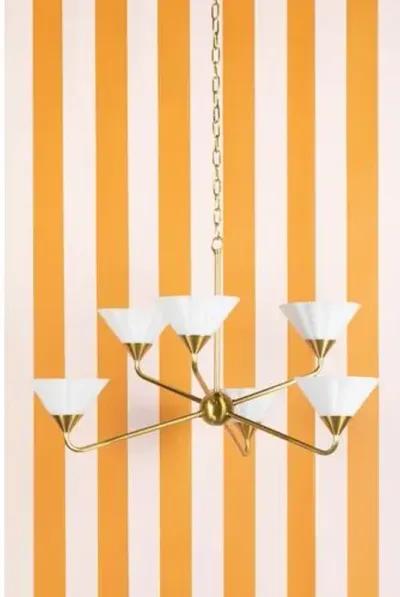 Kelsey 6-Light Glass Chandelier - Home Ec. for Mitzi - Gold