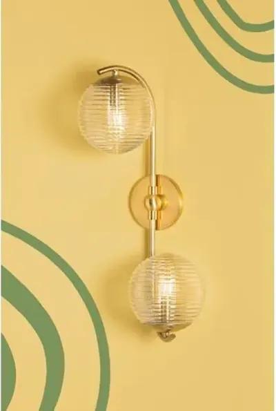 Sara 22.25" Wall Sconce - Aged Brass - Home Ec. for Mitzi - Gold