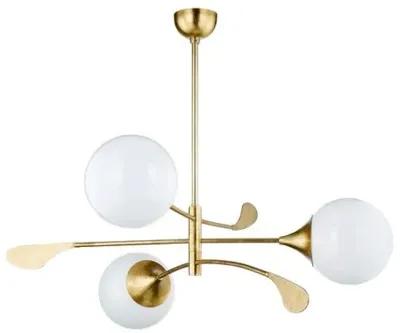 Victoria 17.5" Glass Globe Chandelier - Home Ec. for Mitzi - Gold