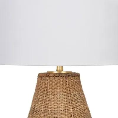 Liberty 29" Rattan Table Lamp - Vintage Gold Leaf