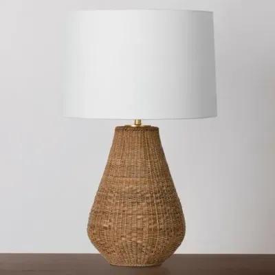 Liberty 29" Rattan Table Lamp - Vintage Gold Leaf