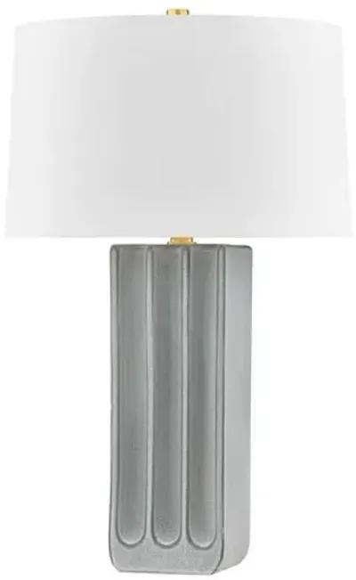 Esme Ceramic Table Lamp - Granite - Gray