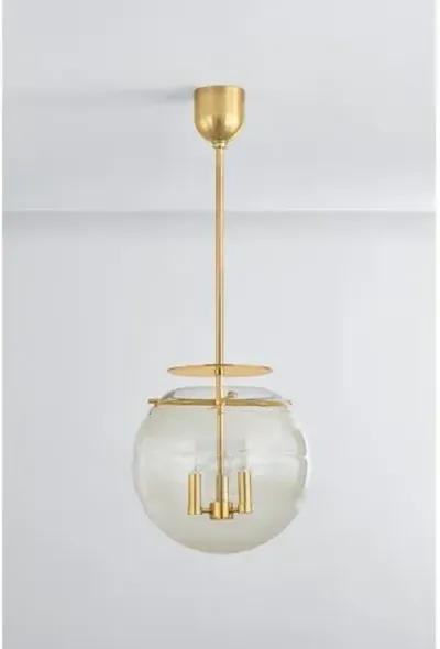 Romina Glass Globe Pendant - Champagne/Aged Brass - Gold