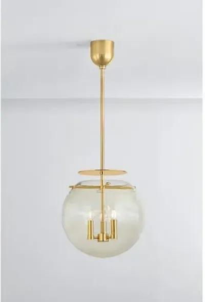 Romina Glass Globe Pendant - Champagne/Aged Brass - Gold