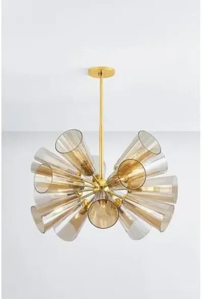 Reagan 24" Chandelier - Aged Brass - Gold