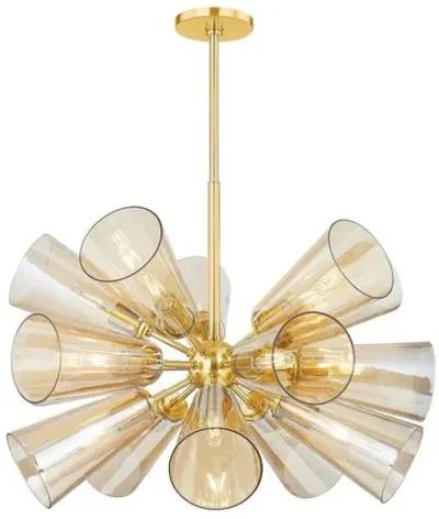 Reagan 24" Chandelier - Aged Brass - Gold