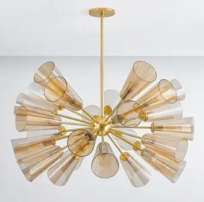 Reagan Chandelier - Aged Brass - Gold