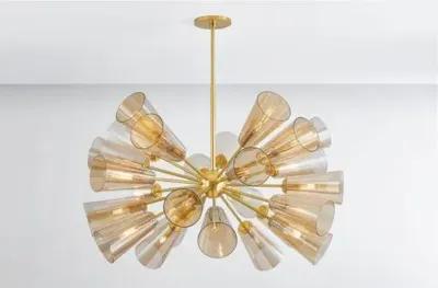 Reagan Chandelier - Aged Brass - Gold