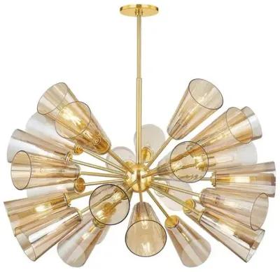 Reagan Chandelier - Aged Brass - Gold