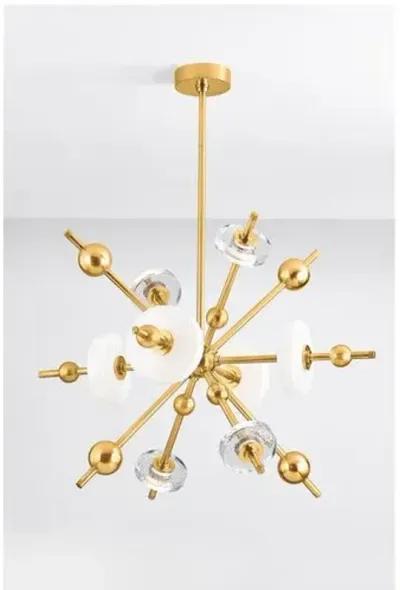 Adrian Chandelier - Aged Brass - Gold