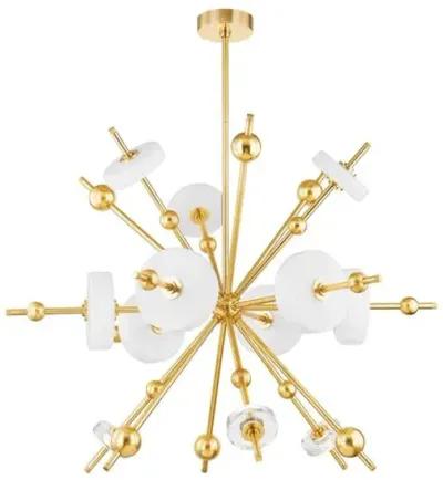 Adrian Chandelier - Aged Brass - Gold