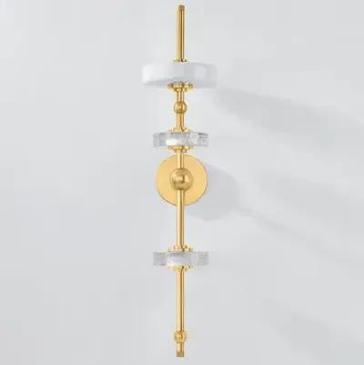 Adrian 30" Wall Sconce - Aged Brass - Gold